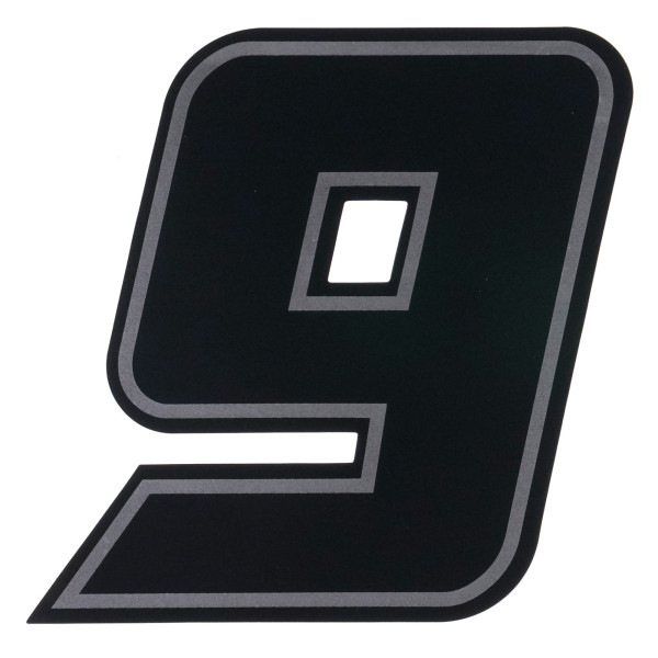bike it Bike it deluxe 4 inch race numbers black - #9